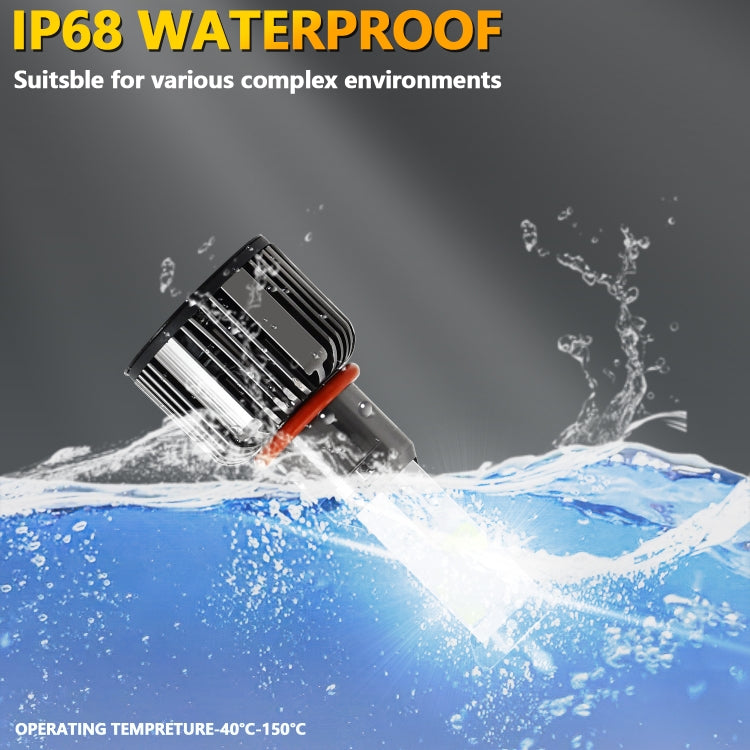 T1 H4 Four-sided Motorcycle Headlight(Black)