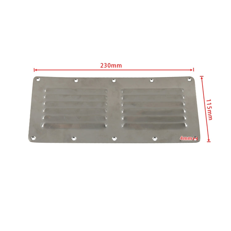 A8552 Yacht / RV 230x115mm Rectangular Vents(Silver)