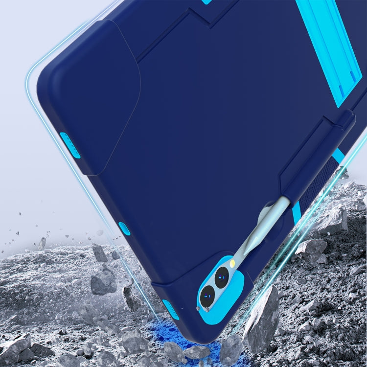 For Samsung Galaxy Tab S9+ Contrast Color Silicone PC Tablete Case with Holder