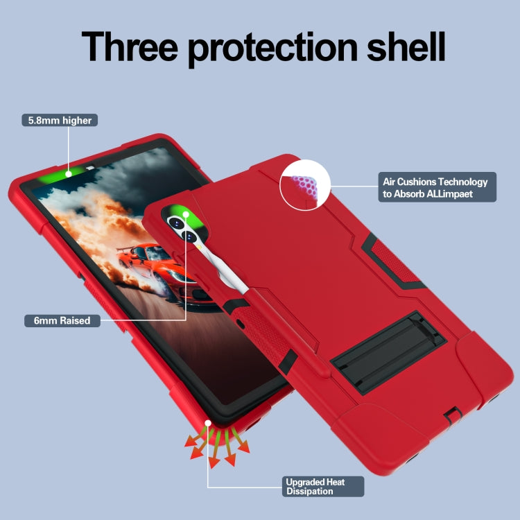 For Samsung Galaxy Tab S9+ Contrast Color Silicone PC Tablete Case with Holder