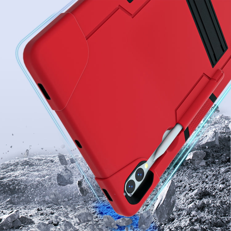For Samsung Galaxy Tab S9+ Contrast Color Silicone PC Tablete Case with Holder