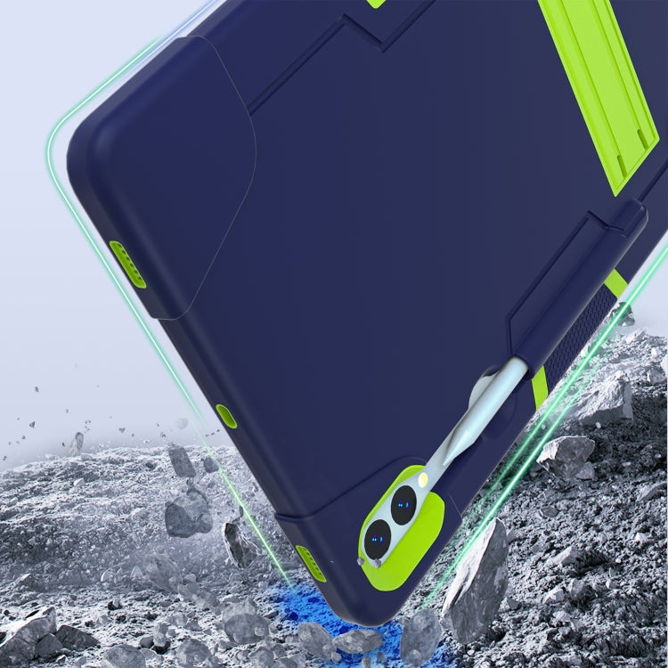 For Samsung Galaxy Tab S9+ Contrast Color Silicone PC Tablete Case with Holder
