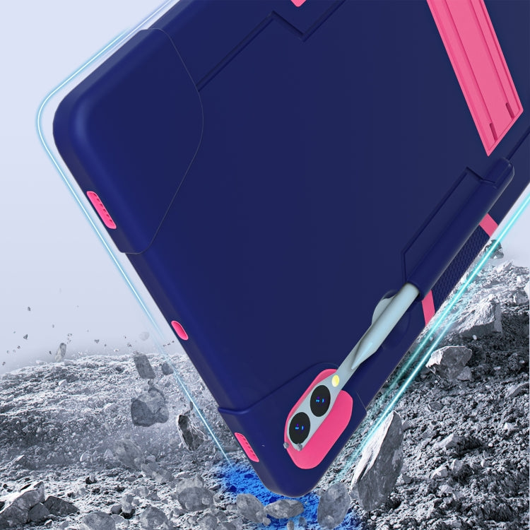 For Samsung Galaxy Tab S9+ Contrast Color Silicone PC Tablete Case with Holder