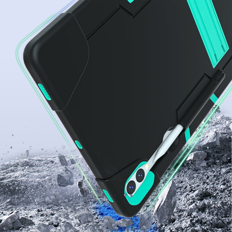 For Samsung Galaxy Tab S9+ Contrast Color Silicone PC Tablete Case with Holder