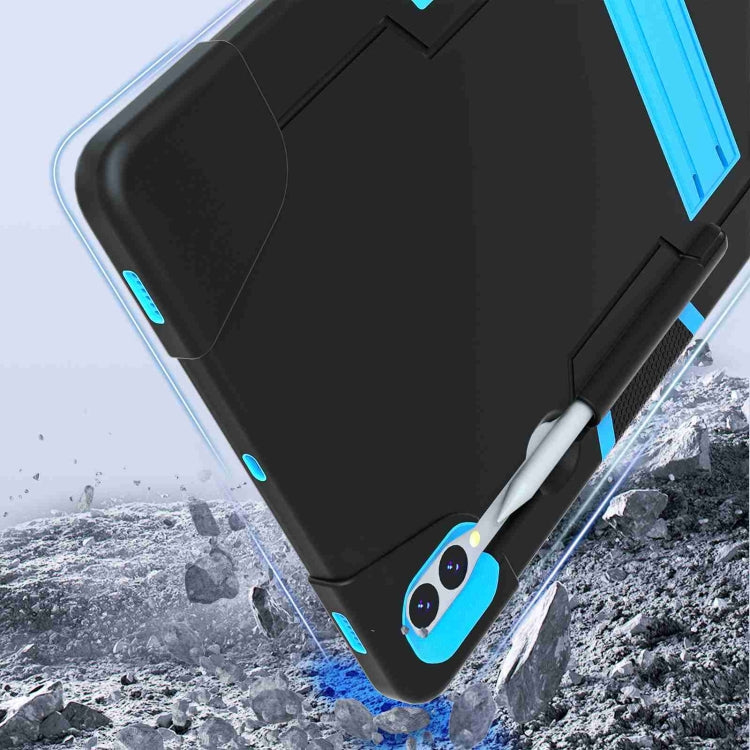 For Samsung Galaxy Tab S9+ Contrast Color Silicone PC Tablete Case with Holder