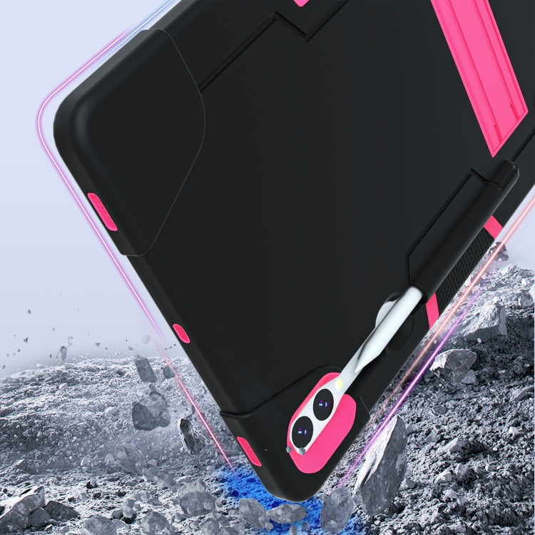 For Samsung Galaxy Tab S9+ Contrast Color Silicone PC Tablete Case with Holder