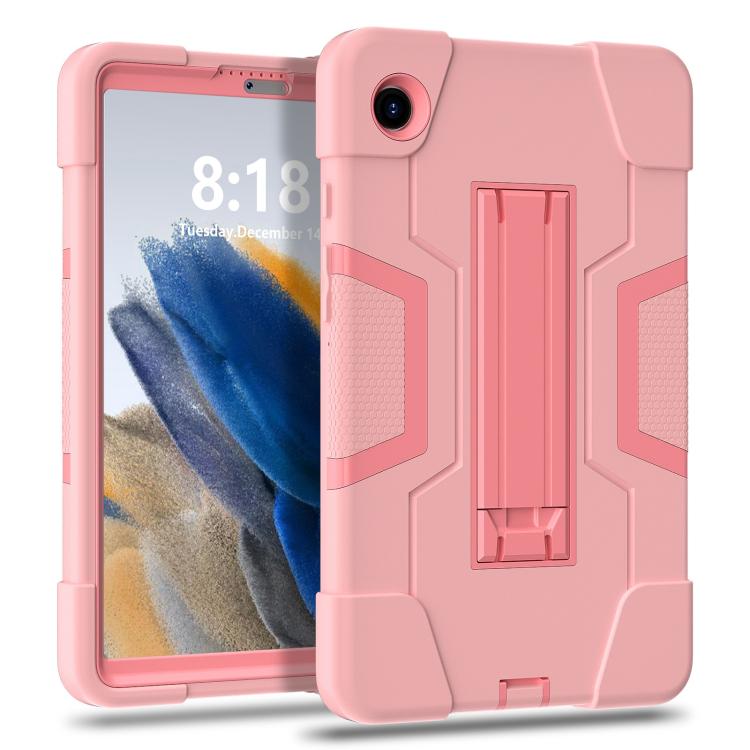 For Samsung Galaxy Tab A11 Contrast Color Silicone PC Tablet Case with Holder