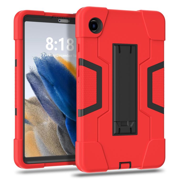 For Samsung Galaxy Tab A11 Contrast Color Silicone PC Tablet Case with Holder