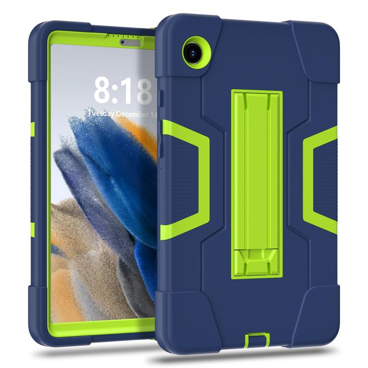 For Samsung Galaxy Tab A11 Contrast Color Silicone PC Tablet Case with Holder
