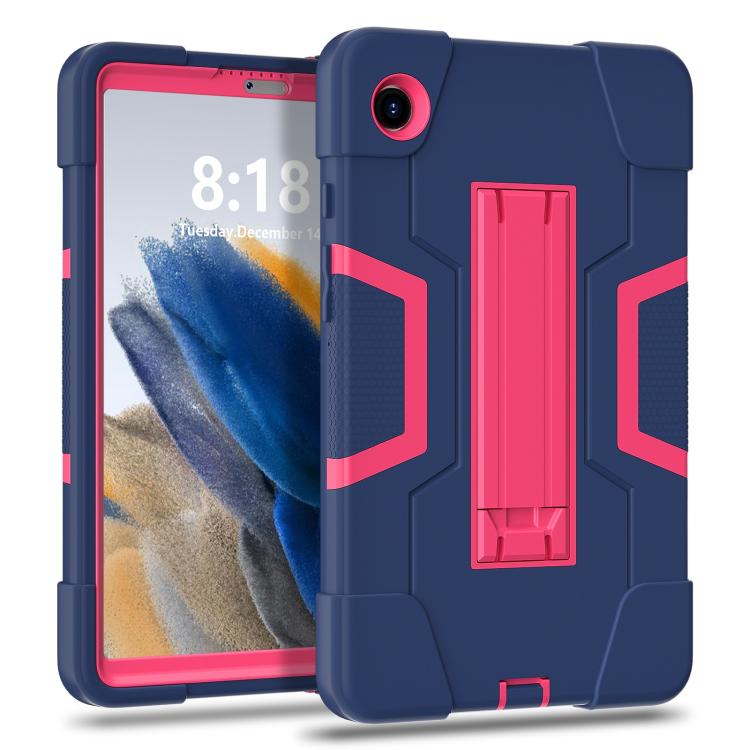 For Samsung Galaxy Tab A11 Contrast Color Silicone PC Tablet Case with Holder