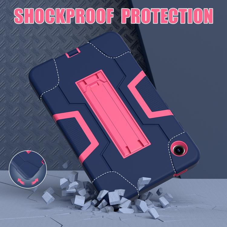 For Samsung Galaxy Tab A11 Contrast Color Silicone PC Tablet Case with Holder
