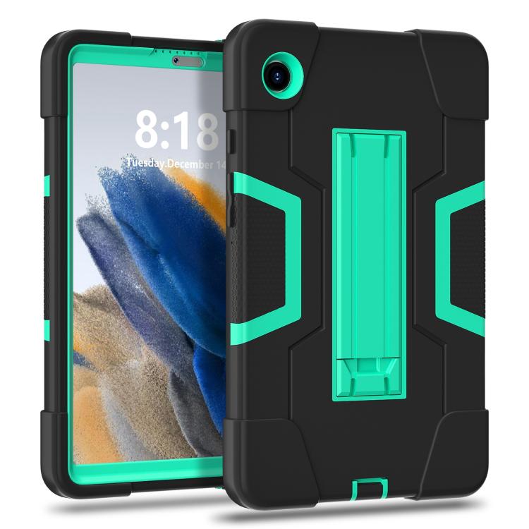 For Samsung Galaxy Tab A11 Contrast Color Silicone PC Tablet Case with Holder