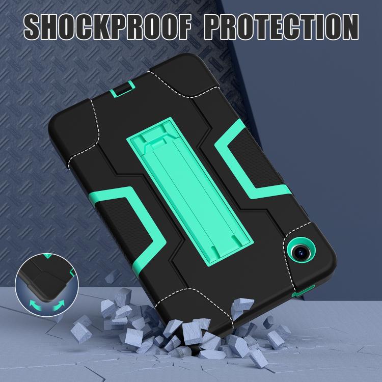 For Samsung Galaxy Tab A11 Contrast Color Silicone PC Tablet Case with Holder
