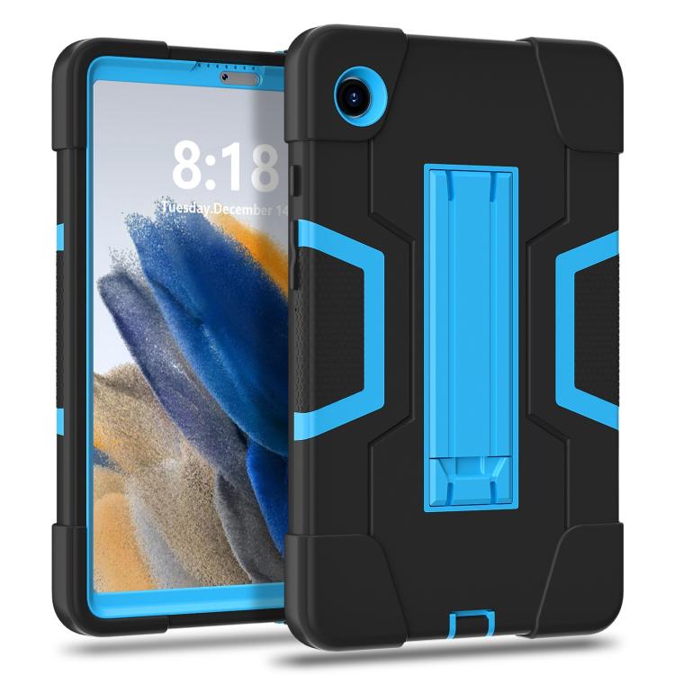 For Samsung Galaxy Tab A11 Contrast Color Silicone PC Tablet Case with Holder