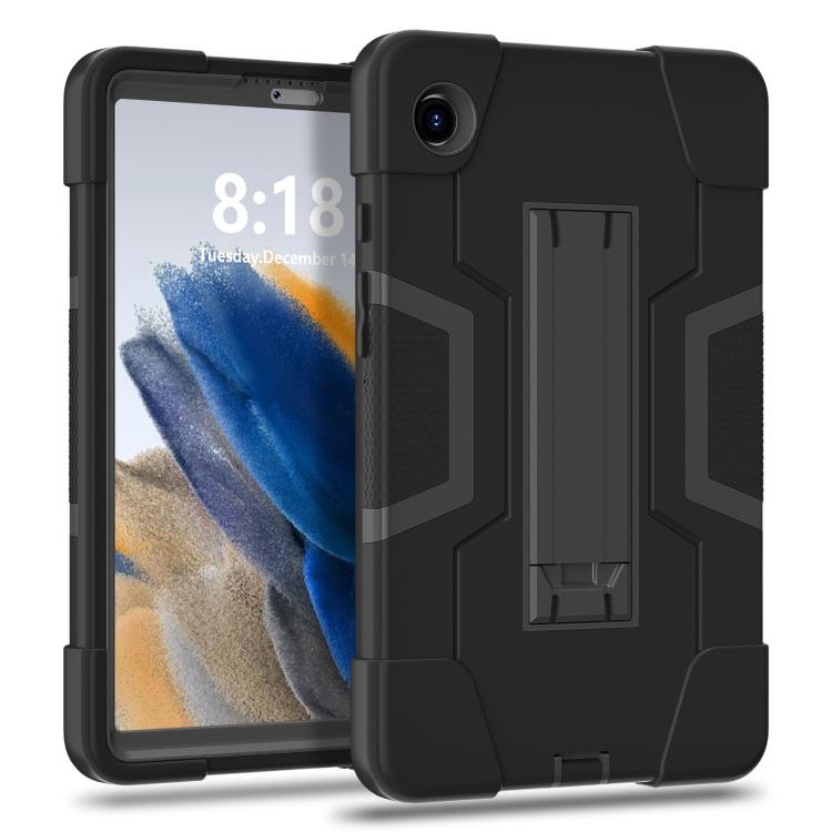 For Samsung Galaxy Tab A11 Contrast Color Silicone PC Tablet Case with Holder