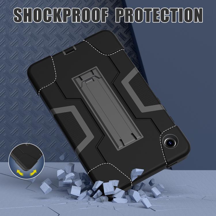 For Samsung Galaxy Tab A11 Contrast Color Silicone PC Tablet Case with Holder