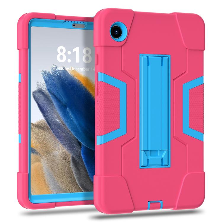 For Samsung Galaxy Tab A11 Contrast Color Silicone PC Tablet Case with Holder
