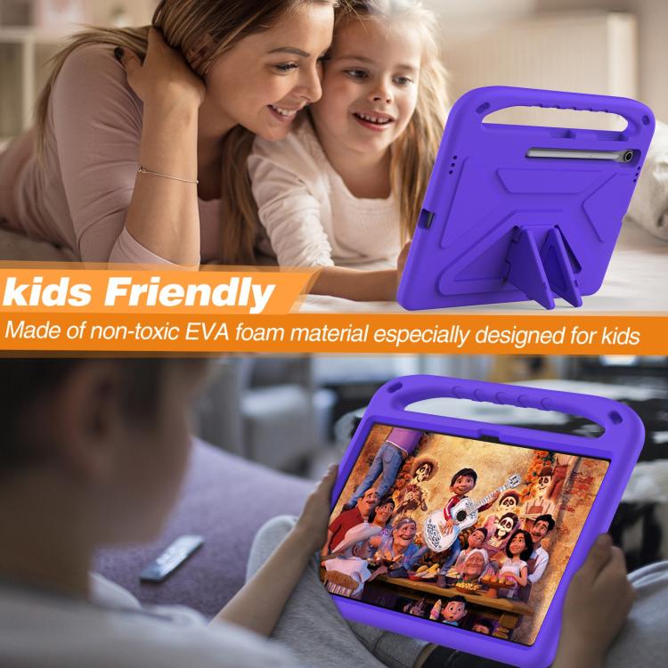 For Samsung Galaxy Tab S10 FE+ Handle EVA Shockproof Tablet Case with Holder