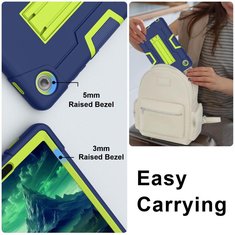For Lenovo Tab K9 / Tab One Contrast Color Silicone PC Tablet Case with Holder