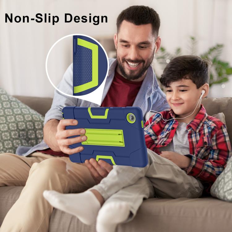 For Lenovo Tab K9 / Tab One Contrast Color Silicone PC Tablet Case with Holder