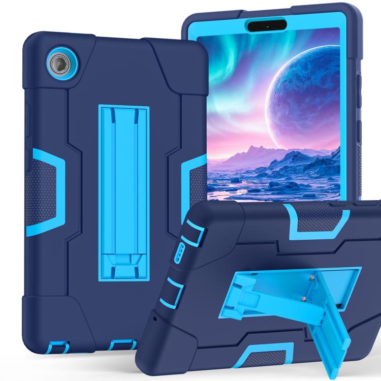 For Lenovo Tab K9 / Tab One Contrast Color Silicone PC Tablet Case with Holder