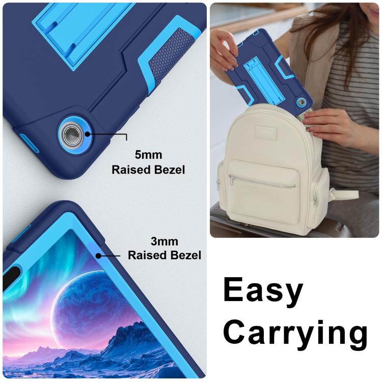 For Lenovo Tab K9 / Tab One Contrast Color Silicone PC Tablet Case with Holder