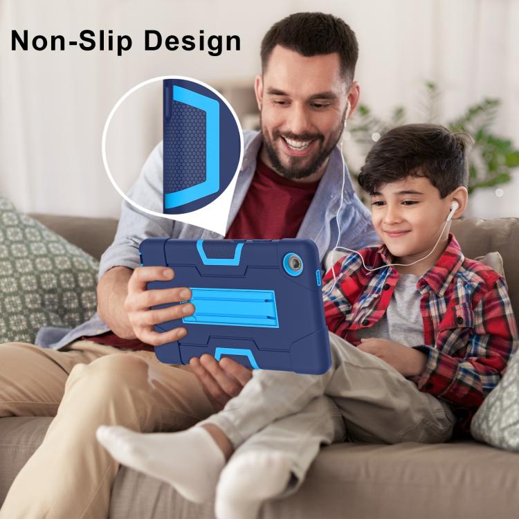 For Lenovo Tab K9 / Tab One Contrast Color Silicone PC Tablet Case with Holder