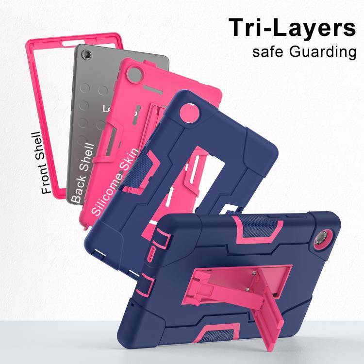 For Lenovo Tab K9 / Tab One Contrast Color Silicone PC Tablet Case with Holder