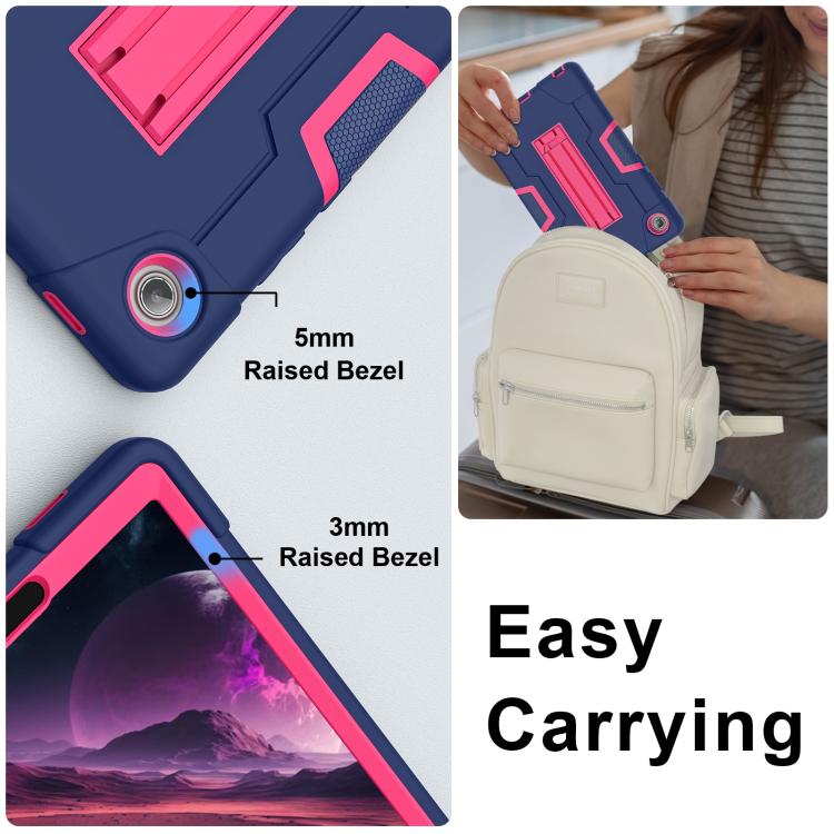 For Lenovo Tab K9 / Tab One Contrast Color Silicone PC Tablet Case with Holder
