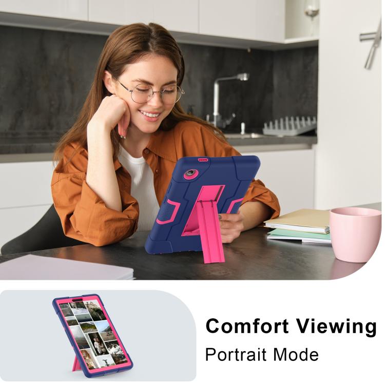 For Lenovo Tab K9 / Tab One Contrast Color Silicone PC Tablet Case with Holder