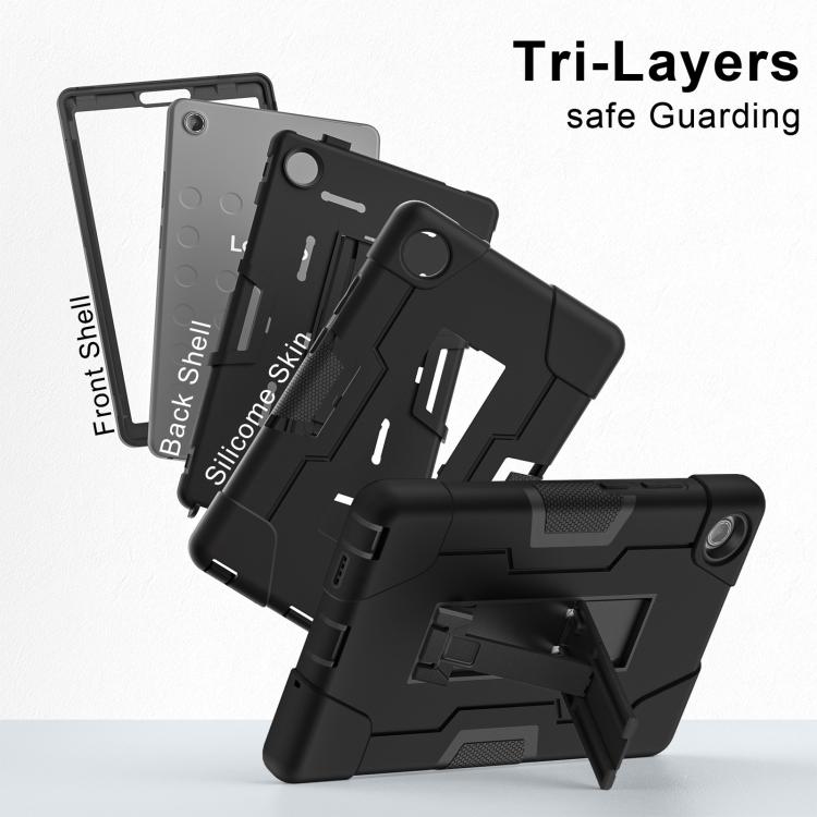 For Lenovo Tab K9 / Tab One Contrast Color Silicone PC Tablet Case with Holder