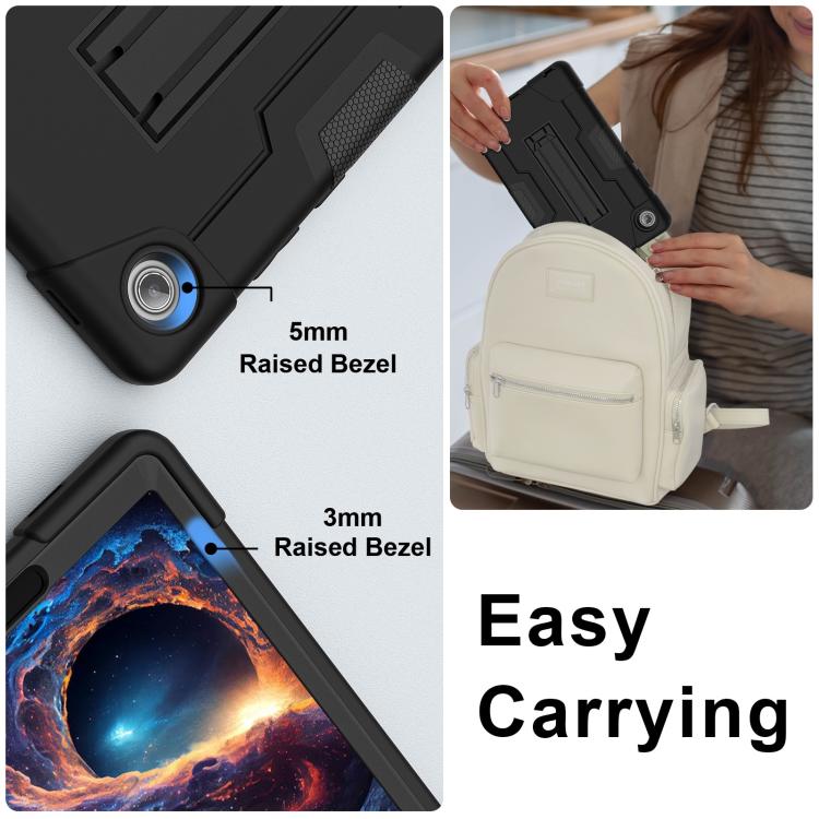 For Lenovo Tab K9 / Tab One Contrast Color Silicone PC Tablet Case with Holder