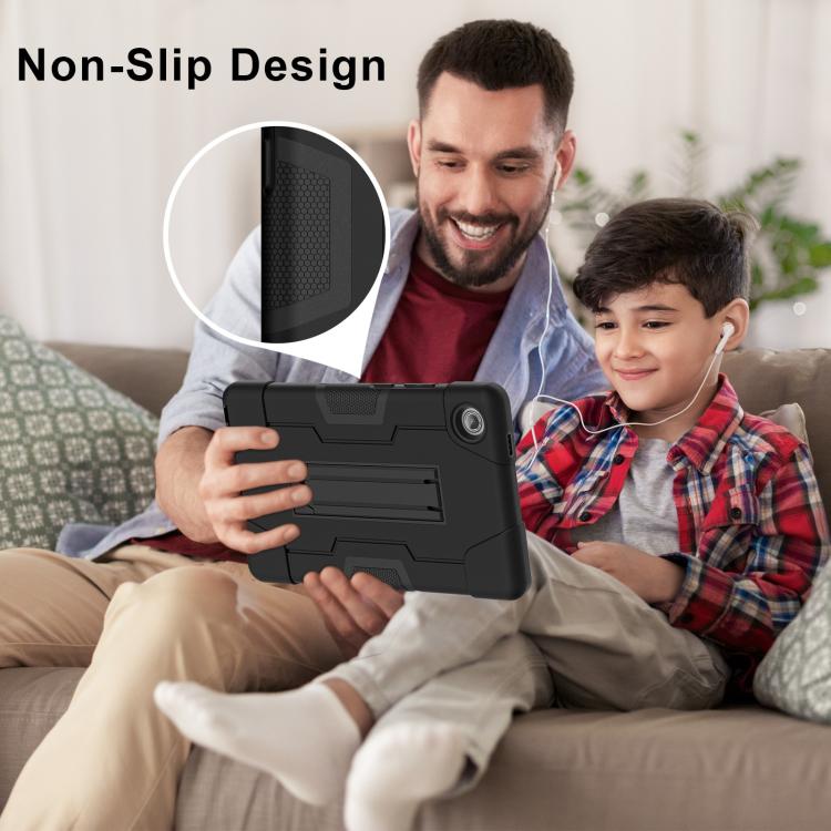 For Lenovo Tab K9 / Tab One Contrast Color Silicone PC Tablet Case with Holder