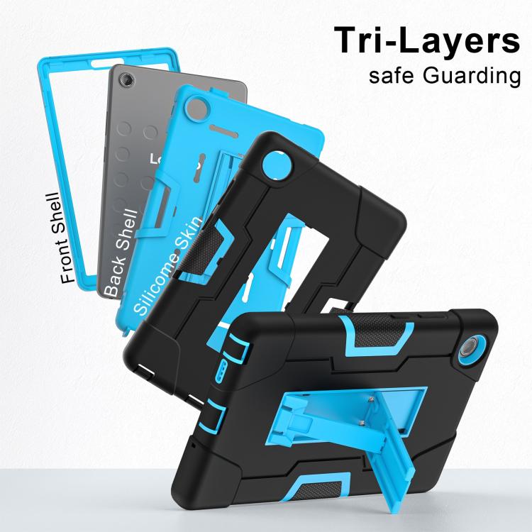 For Lenovo Tab K9 / Tab One Contrast Color Silicone PC Tablet Case with Holder