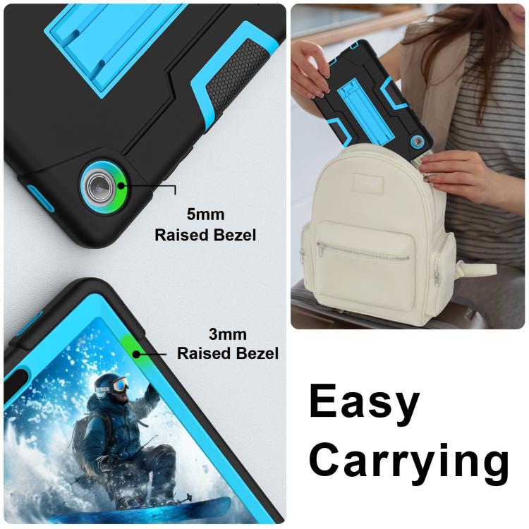 For Lenovo Tab K9 / Tab One Contrast Color Silicone PC Tablet Case with Holder