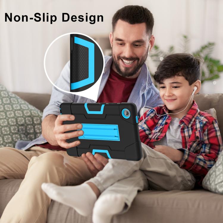 For Lenovo Tab K9 / Tab One Contrast Color Silicone PC Tablet Case with Holder