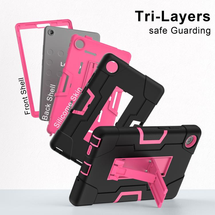 For Lenovo Tab K9 / Tab One Contrast Color Silicone PC Tablet Case with Holder