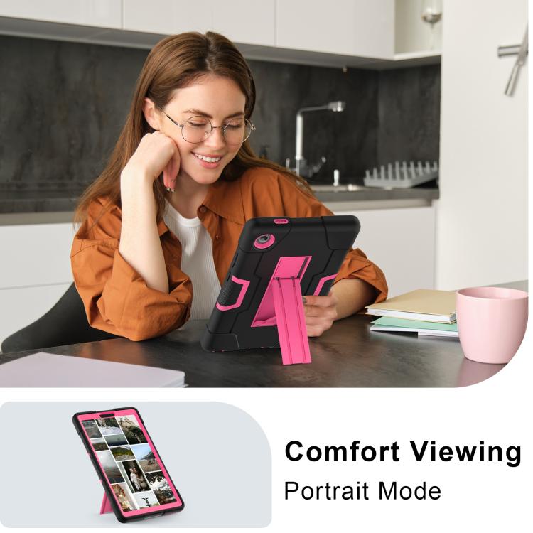 For Lenovo Tab K9 / Tab One Contrast Color Silicone PC Tablet Case with Holder