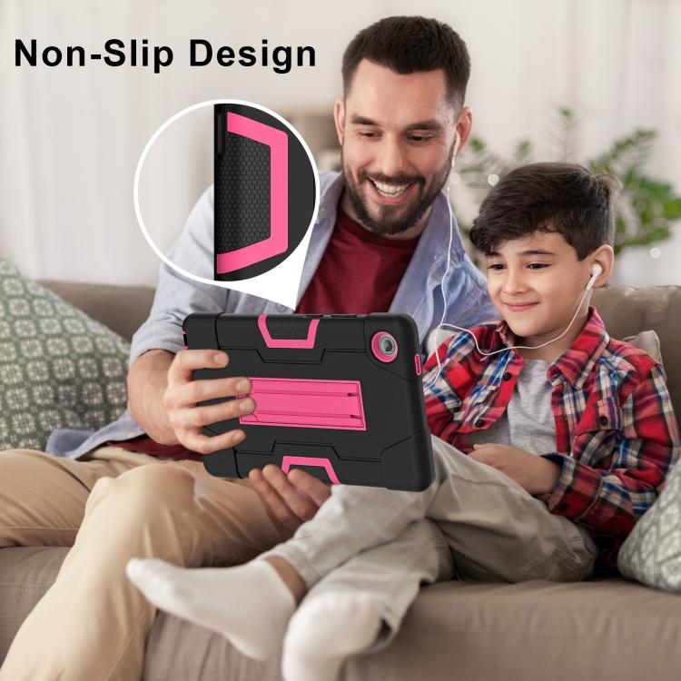 For Lenovo Tab K9 / Tab One Contrast Color Silicone PC Tablet Case with Holder
