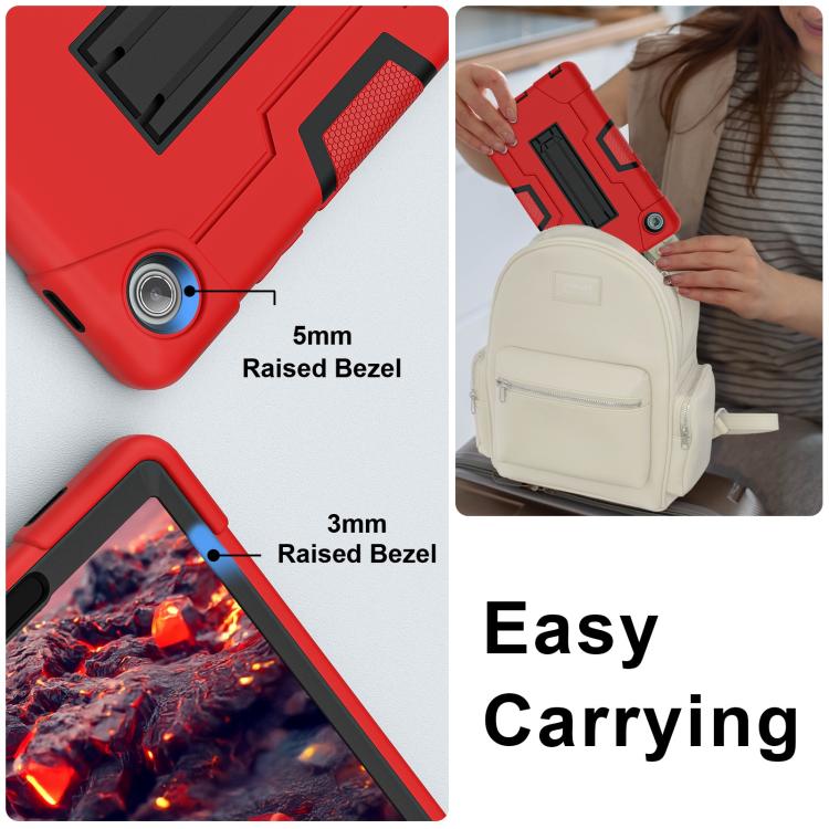 For Lenovo Tab K9 / Tab One Contrast Color Silicone PC Tablet Case with Holder
