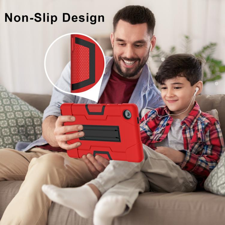 For Lenovo Tab K9 / Tab One Contrast Color Silicone PC Tablet Case with Holder