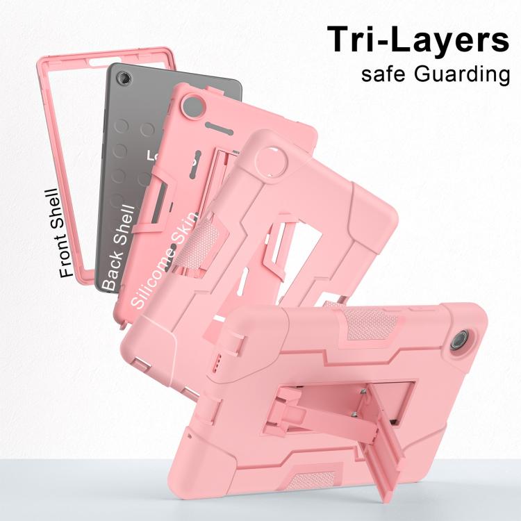 For Lenovo Tab K9 / Tab One Contrast Color Silicone PC Tablet Case with Holder