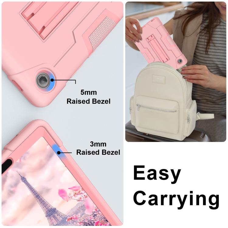 For Lenovo Tab K9 / Tab One Contrast Color Silicone PC Tablet Case with Holder