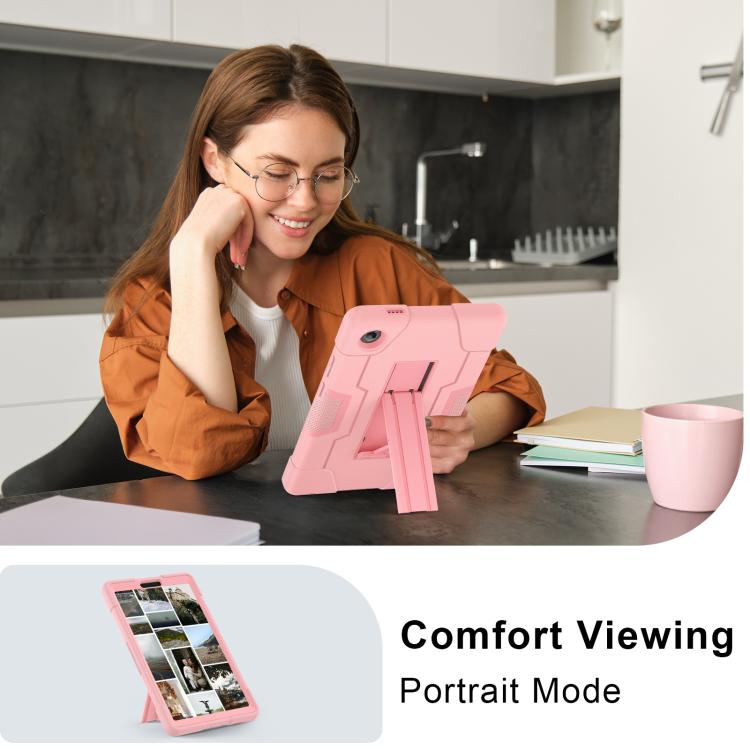 For Lenovo Tab K9 / Tab One Contrast Color Silicone PC Tablet Case with Holder