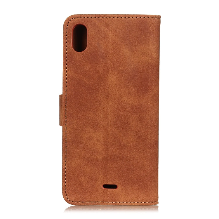 For Wiko Y61 KHAZNEH Retro Texture PU + TPU Horizontal Flip Leather Case with Holder & Card Slots & Wallet