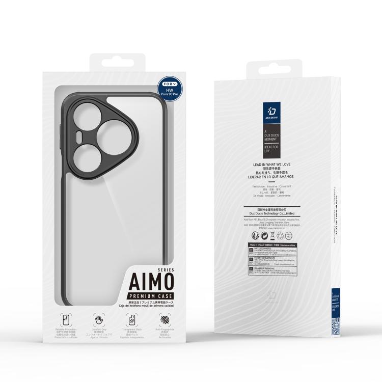 For Huawei Pura 90 Pro 5G DUX DUCIS Aimo Series TPU + PC Frosted Feel Phone Case - Black