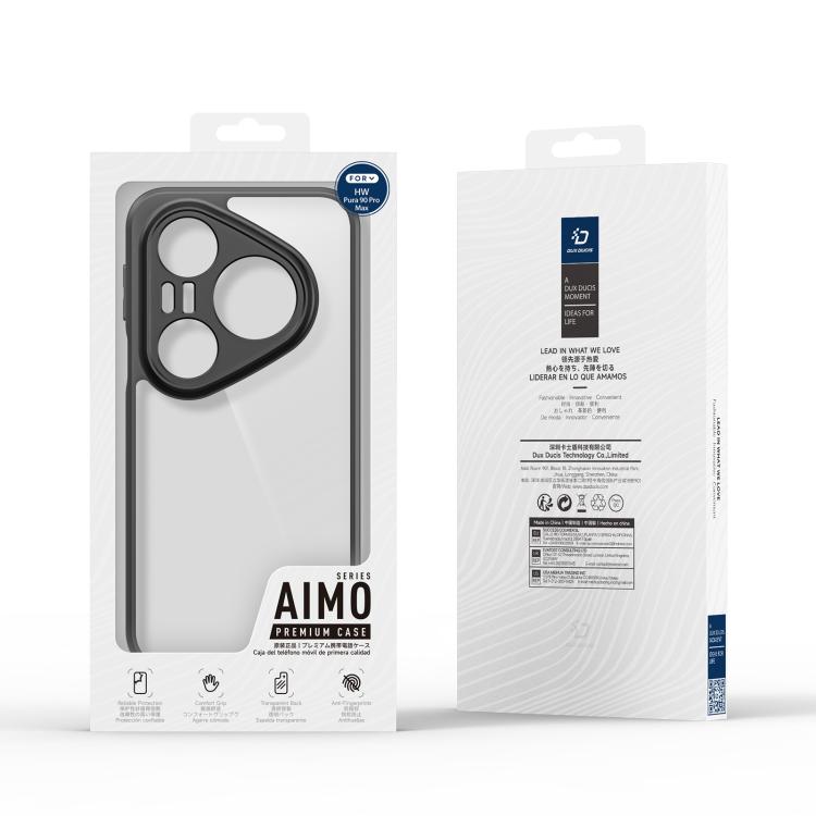 For Huawei Pura 90 Pro Max 5G DUX DUCIS Aimo Series TPU + PC Frosted Feel Phone Case - Black