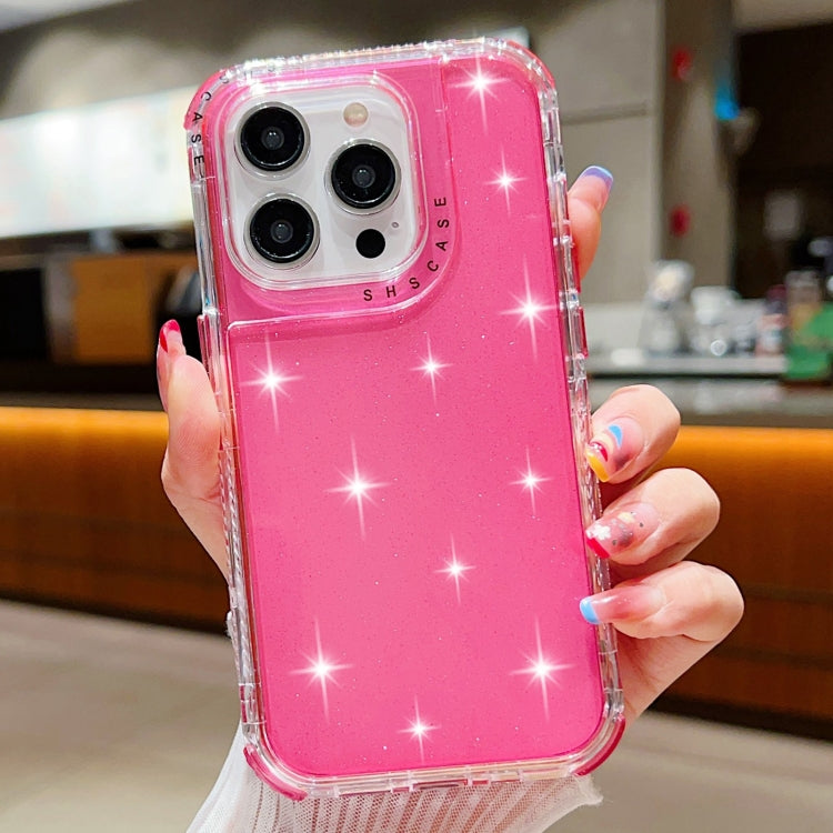 For iPhone 16 Pro Glitter Powder 3-in-1 TPU + PC Phone Case