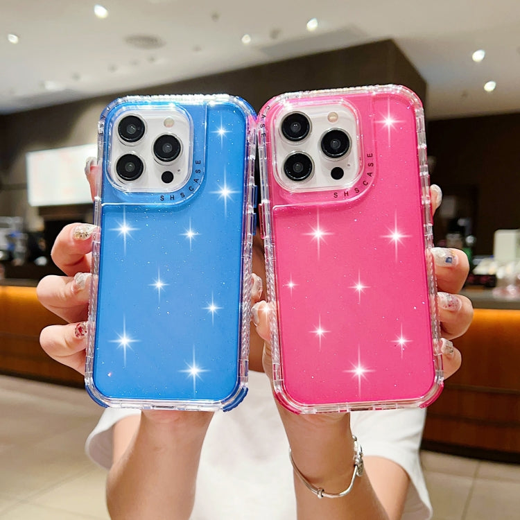 For iPhone 16 Pro Glitter Powder 3-in-1 TPU + PC Phone Case