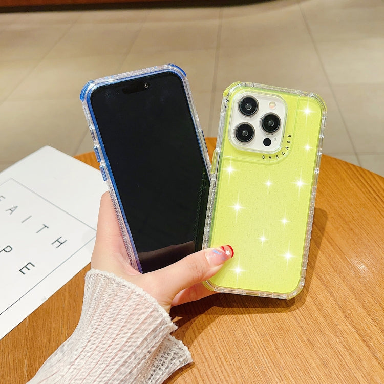 For iPhone 16 Pro Max Glitter Powder 3-in-1 TPU + PC Phone Case